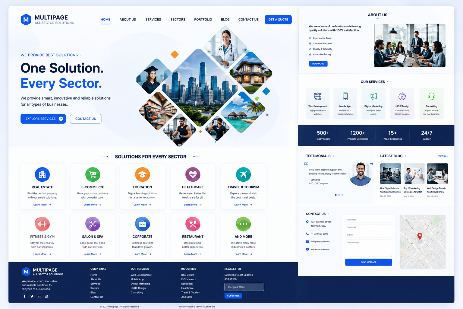 Landing page design